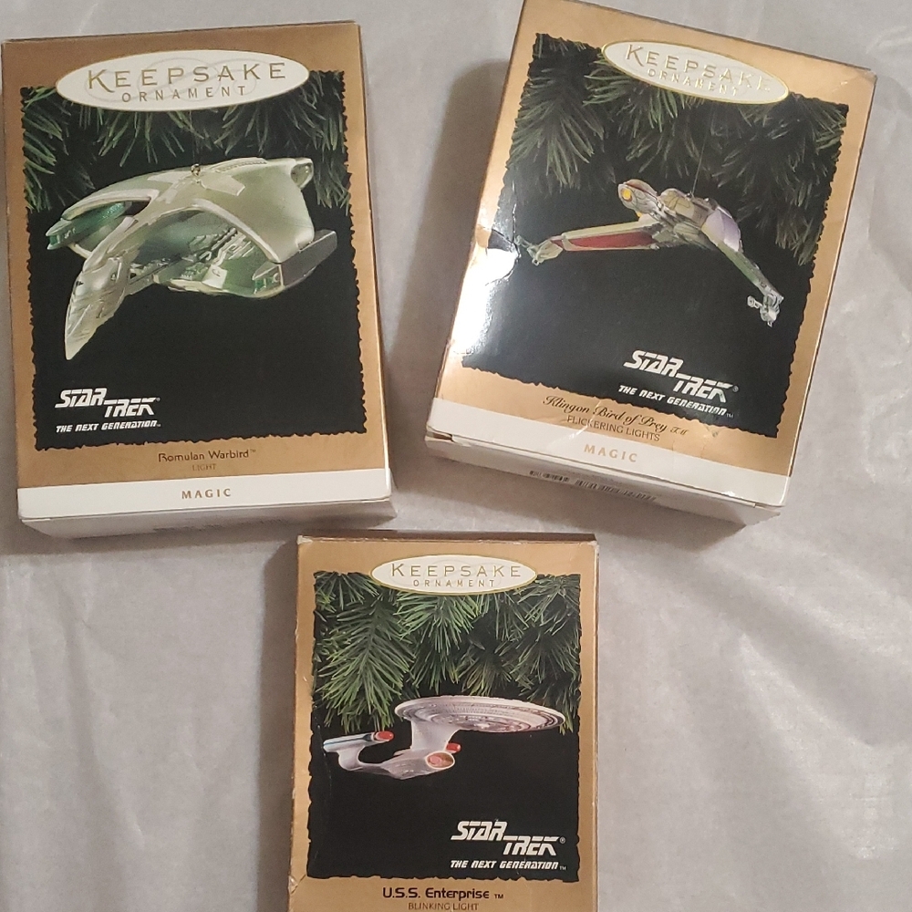 Hallmark Holiday Ornaments in Green and Red